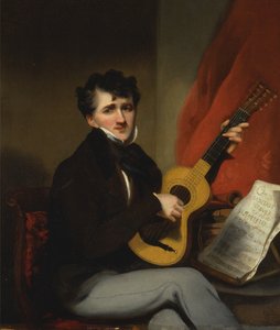 Portrett av en mann som spiller gitar